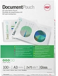 GBC Document Laminierfolien DIN A3 Gl&auml;nzend 75 Mikron (2 x 75) Transparent 100