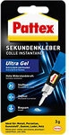 Pattex Ultra Gel Sekundenkleber Permanent Gel Transparent Gel 3 g PSG12
