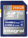 Integral 256 GB SD-Karte SDXC UHS-1 U3 CL10 V30 bis zu R-100 MBS 1272373