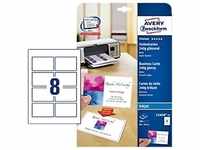 AVERY Zweckform Quick and Clean Visitenkarten 240 g/m2 Weiß 25 Blatt à 8 Stück