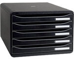 Exacompta Schubladenboxen Big-Box Plus DIN A4+ 43 mm Schwarz 35,5 x 27 x 27,1 cm