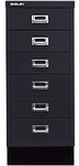Bisley Schubladenschrank Multidrawer 6 Sch&uuml;be Schwarz 279 x 380 x 590 mm...