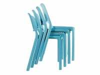 Mayer Sitzmöbel Stapelstuhl myNUKE Himmelblau Polypropylen Kunststoff 4 Füße 4