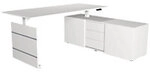 Kerkmann Move 3 Sitz-Stehschreibtisch Freiform Eiche T-Fu&szlig; 3 Schubladen 1.800 (B) x