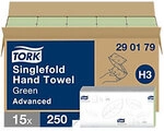 Tork Advanced 100% Recycelt Papierhandt&uuml;cher H3 V-falz (zick-zack) Gr&uuml;n 2-lagig