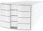HAN Impuls Schubladen-Set PS (Polystyrol) Wei&szlig; 4 Sch&uuml;be 28 x 36,7 x 23,5 cm DIN A4