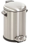 EKO Edelstahl Treteimer 3 L 20,1 (B) x 23,5 (T) x 26,2 (H) cm Silber 1202151
