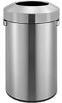 EKO Papierkorb Edelstahl 60 L 37,3 (B) x 40,5 (T) x 68,5 (H) cm Silber 1202247