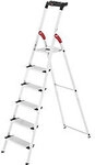 Hailo Stufenleiter L80 Comfortline Silber 6 Stufen 50 x 116 x 190 cm 1012072