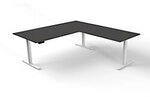 Kerkmann Move 3 Sitz-Stehschreibtisch Freiform Anthrazit T-Fu&szlig; 2.000 (B) x 1.000 (T)