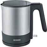 SEVERIN Wasserkocher 1,7 L Schwarz, Silber 2200 W Kabellos WK 3409 1110613