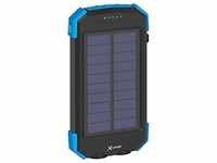 XLayer Powerbank Plus Solar 10.000 mAh Schwarz, Blau