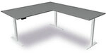 Kerkmann Move 3 Sitz-Stehschreibtisch Freiform Graphit T-Fu&szlig; 2.000 (B) x 1.000 (T) x