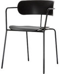 meet powered by PAPERFLOW Besucherstuhl Kunststoff Feste Armlehne Schwarz...