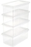 keeeper bea Kunststoff Aufbewahrungsbox 4 x 5,6 L Transparent 19,5 x 33 x 12 cm 4