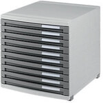 HAN CONTUR Schubladensystem Kunststoff Grau, Hellgrau 10 Sch&uuml;be 30 x 38,2 x 30,7 cm