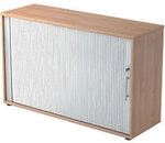 Hammerbacher Rollladenschrank 1732S/N/S/RE Braun, Silber 1.200 x 400 x 748 mm...