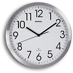 Maul Analog Wanduhr Silber, Wei&szlig; 30 x 30,5 x 30,5 x 5 cm 1099032