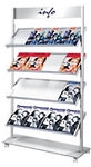 Kerkmann Rico DIN A4 Prospektst&auml;nder Silber 6332 985 (B) x 300 (T) x 1.650 (H) mm