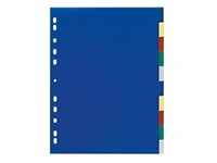DURABLE Blanko Register DIN A4 Überbreite Farbig Sortiert Mehrfarbig 10-teilig PP