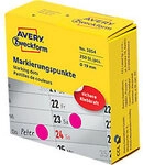 AVERY Zweckform Markierungspunkte 3854 Haftend Magenta 19 mm 250 St&uuml;ck 7285258