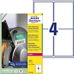 AVERY Zweckform Ultra-Resistent Etiketten L7915-40 Selbsthaftend DIN A4 Wei&szlig; 99,1 x