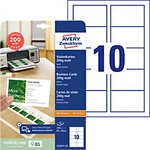 AVERY Zweckform Superior Visitenkarten C32011-10 DIN A4 Wei&szlig; 8,5 x 5,4 cm 10 Blatt