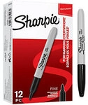 Sharpie S0810930 Permanentmarker Fein Rundspitze - 1,0 mm Schwarz 12 St&uuml;ck 1026328