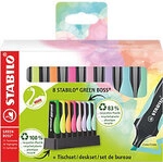 STABILO GREEN BOSS Textmarker Farbig sortiert Mittel Keilspitze 2 - 5 mm Nachf&uuml;llbar