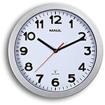 Maul MAULstep Analog Wanduhr Silber, Wei&szlig; 30 x 30 x 30 x 5 cm 1099040