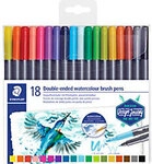 STAEDTLER Aquarell Kalligraphie-Stift - Farbig sortiert 18 St&uuml;ck 1182180