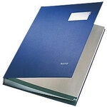 Leitz Unterschriftsmappe 5700-35 Blau Gelocht DIN A4 5700-BU