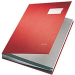 Leitz Unterschriftsmappe 5700-25 Rot Gelocht DIN A4 5700-RT