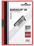 DURABLE Duraclip Klemmmappe 30 Blatt DIN A4 Rot 2200-RT