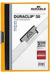 DURABLE Duraclip Klemmmappe 30 Blatt DIN A4 Orange 7013129