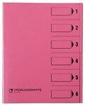 Bene Ordnungsmappe DIN A4 Rosa Hartpappe (RC) 6-teilig 24,4 x 31,2 cm 83600-RA