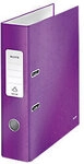 Leitz 180&deg; WOW Ordner Breit DIN A4 80 mm Violett 2 Ringe 1005 Pappkarton Gl&auml;nzend