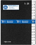 PAGNA Pultordner 32 Schwarz DIN A4 Hartpappe 1 bis 31 Schwarz 418
