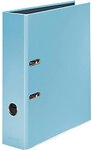 Falken Pastel Color Ordner Breit DIN A4 80 mm Himmelblau 2 Ringe Pappkarton Gl&auml;nzend