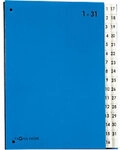 PAGNA Pultordner Blau DIN A4 Hartpappe 1 bis 31 Blau 24329-BU