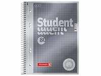 BRUNNEN Student Premium Notebook DIN A5 Kariert Spiralbindung Pappkarton