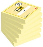 Post-it Haftnotizen 76 x 76 mm Kanariengelb 100 Blatt 5 Bl&ouml;cke + 1 Gratis...