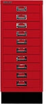 Bisley Schubladenschrank 10 Sch&uuml;be Kardinal Rot 279 x 380 x 670 mm 1016148