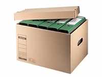 Leitz Premium Aufbewahrungsbox 6081 Mit Deckel Größe L Naturbraun Karton 44 x 33,5