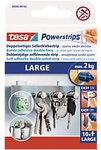 tesa Klebestreifen Powerstrips Large Wei&szlig; 50 mm (B) x 0,05 m (L) Synthesekautschuk