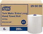 Tork Matic Universal Papierhandt&uuml;cher H1 Ohne Falzung Wei&szlig; 1-lagig 280 m 290059 6