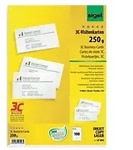Sigel Visitenkarten 250 g/m&sup2; Wei&szlig; 10 Blatt &agrave; 10 St&uuml;ck LP800