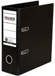 Falken Ordner Breit DIN A5 80 mm Schwarz 2 Ringe Kunststoff Hochformat 6674355