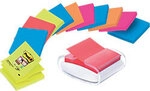 Post-it Z-Notes Pro Haftnotizenspender mit Super Sticky Z-Notes 76 x 76 mm Farbig