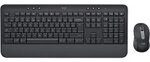 Logitech Business Keyboard und Maus Set MK650 Kabellos QWERTZ mit Bluetooth Graphit